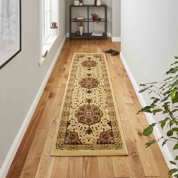 Heritage 4400 Cream/Red Runner - Healy Furniture & Carpets