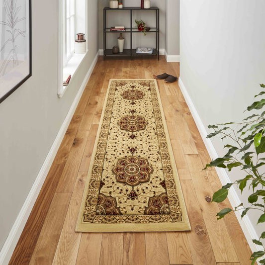 Heritage 4400 Cream/Red Runner - Healy Furniture & Carpets