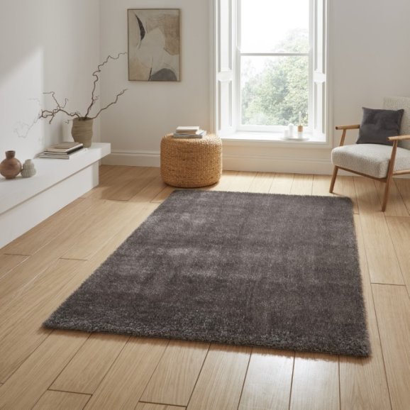 Lux Shaggy Charcoal - Healy Furniture & Carpets