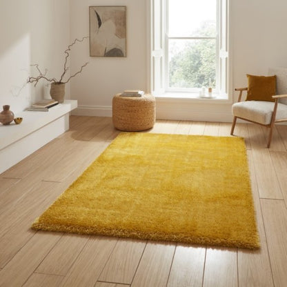 Lux Shaggy Yellow - Healy Furniture & Carpets