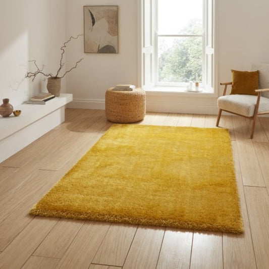 Lux Shaggy Yellow - Healy Furniture & Carpets