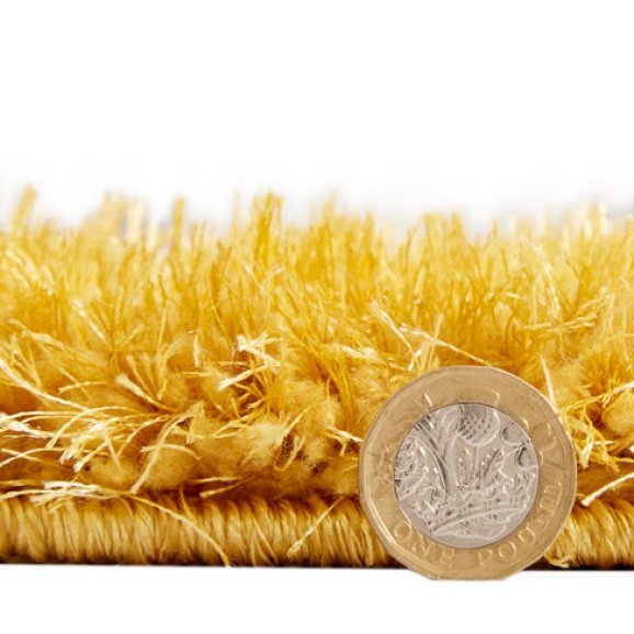 Lux Shaggy Yellow - Healy Furniture & Carpets