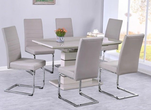 Chantelle Cream Extending Dining Set - Healy Furniture & Carpets