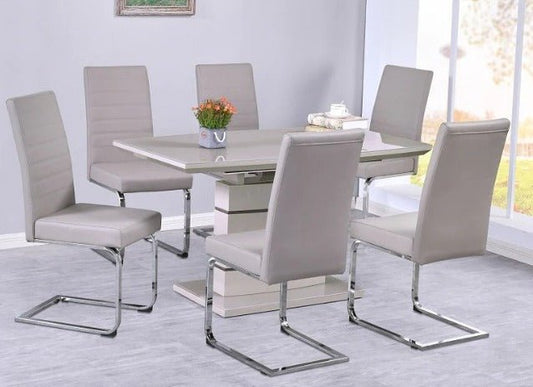 Chantelle Cream Extending Dining Set - Healy Furniture & Carpets