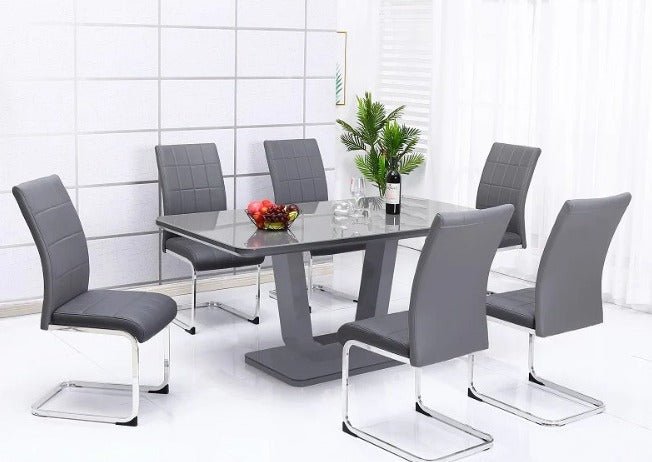 Edel 5 Ft Grey Dining Set - Healy Furniture & Carpets